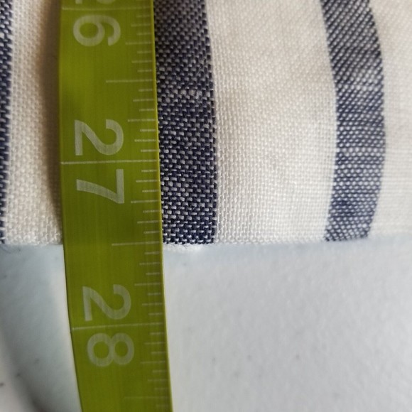 a loves a Linen Striped Shoulder Pad Double Breasted Blazer Size Medium - Picture 5 of 10